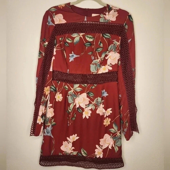 KEEPSAKE The Label Do It Right Mini Dress size M floral cutout - Picture 2 of 13